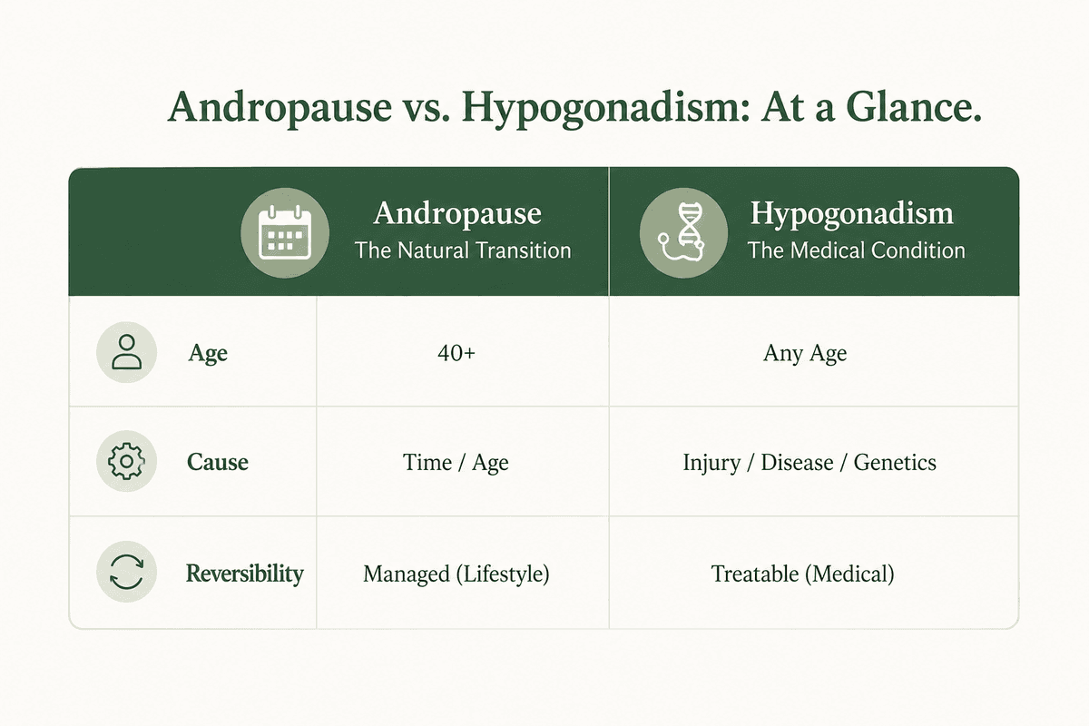 Andropause VS Hypogonadism: Key Differences Explained