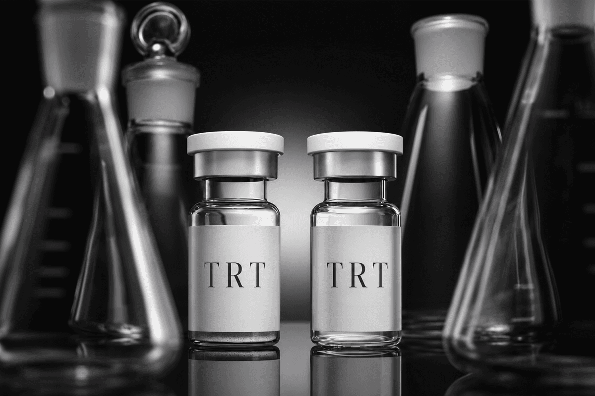 TRT vials illustrating testosterone replacement therapy treatment options.