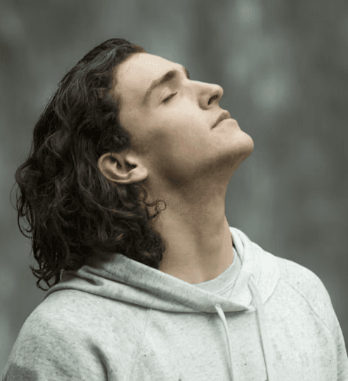 Man reflecting on health