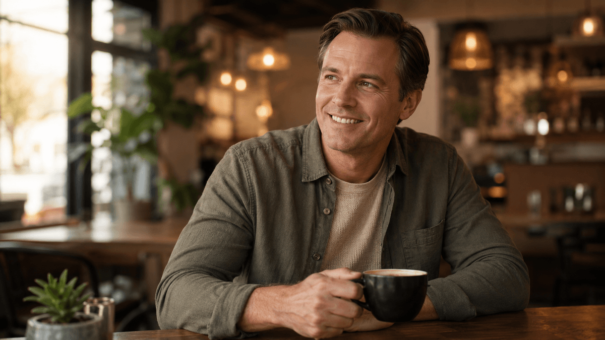 Man feeling healthy after TRT