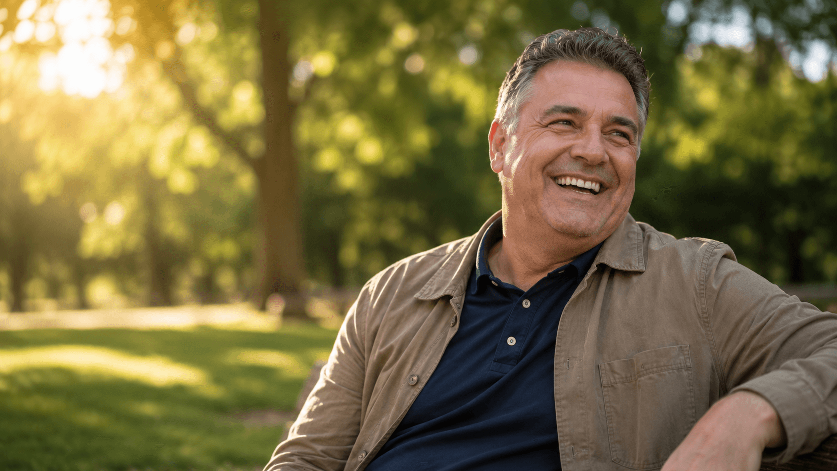 Man reflecting on health