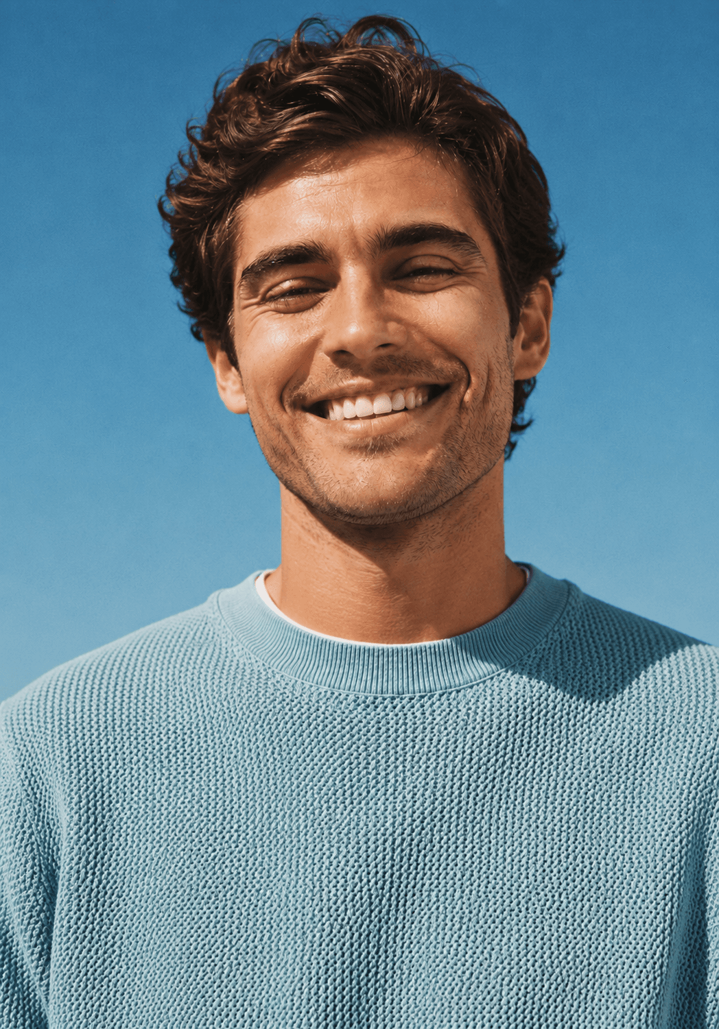 Man smiling outdoors