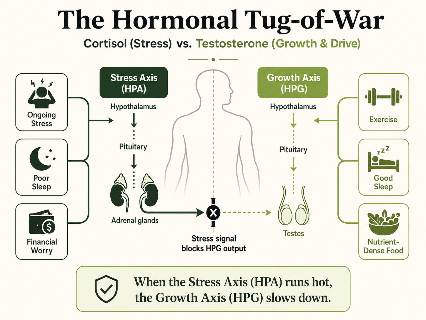 The HPA-HPG Axis Tug-of-War